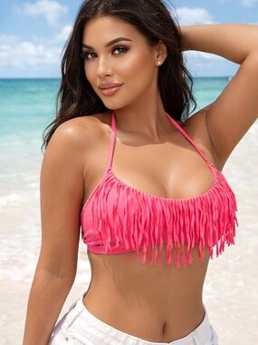 Victoria’s Secret fringe bikini swim top
